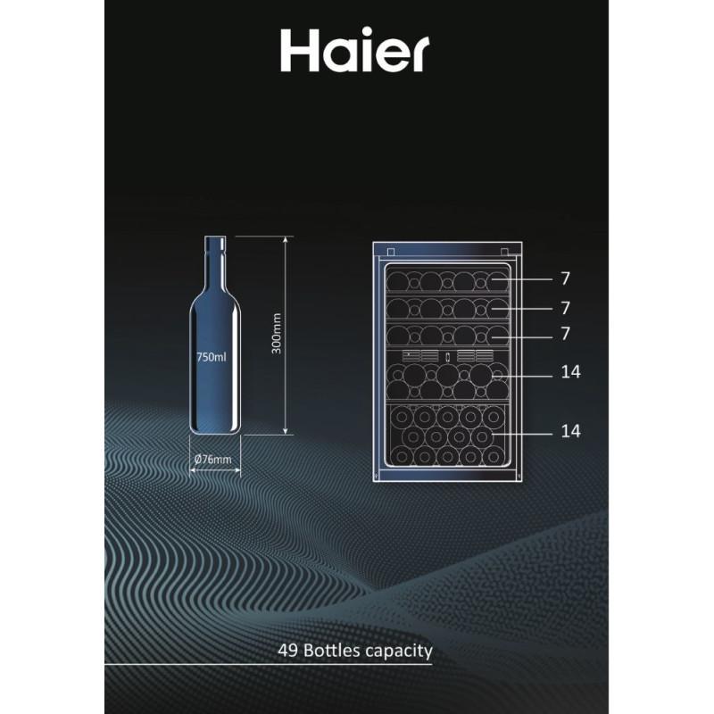 Haier Wine Bank 50 Serie 3 HWS49GAE Cantinetta vino con compressore Libera installazione Nero 49 bottiglia/bottiglie Vendita Calda