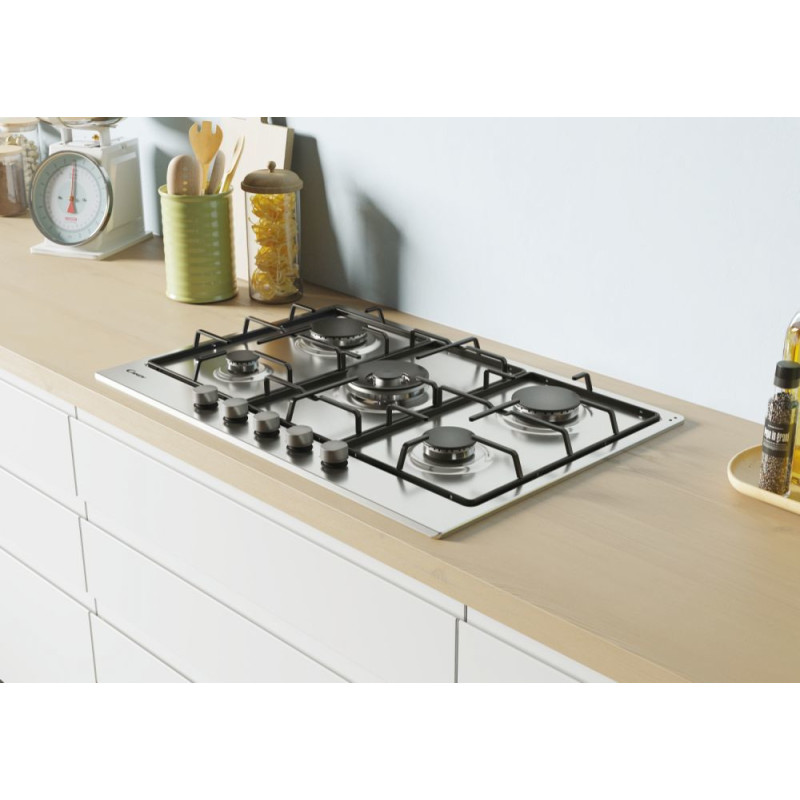 Candy Timeless CDOY7W4X Acciaio inox Da incasso 74 cm Gas 5 Fornello(i) Sottocosto