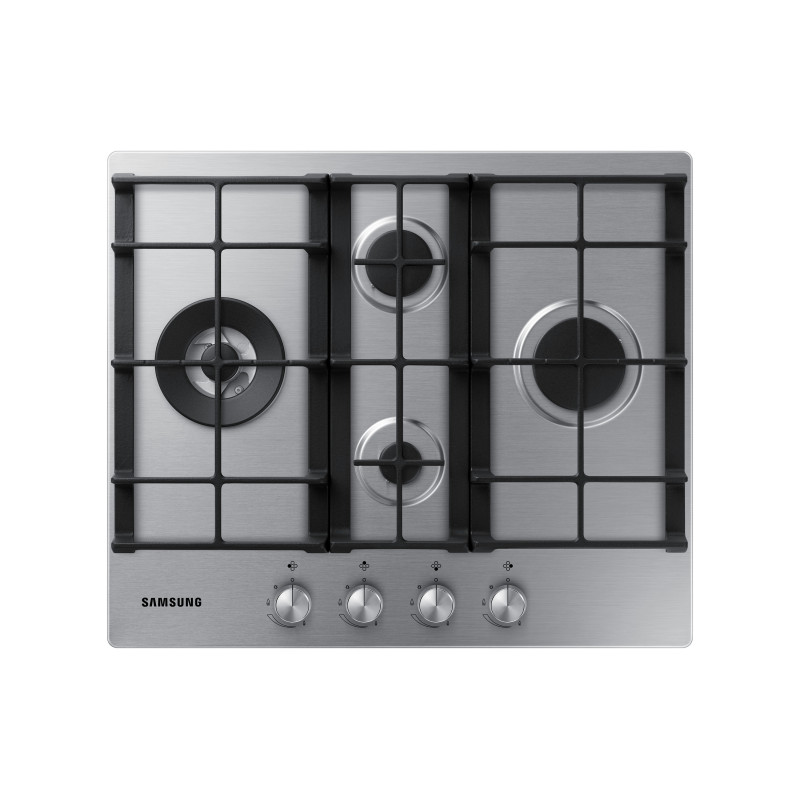 Samsung NA64H3031BS Piano cottura a gas 60cm 4 bruciatori Griglie in ghisa Inox Saldi