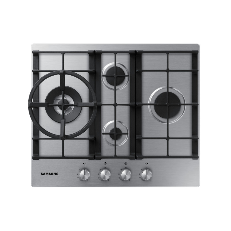 Samsung NA64H3031BS Piano cottura a gas 60cm 4 bruciatori Griglie in ghisa Inox Saldi