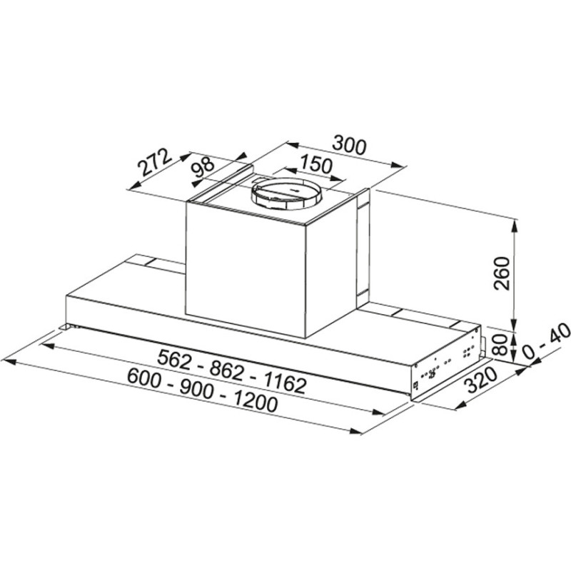 Franke Style Plus 1208 Integrato Acciaio inox 550 m³/h A Nuovo