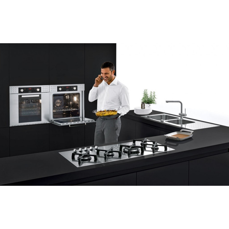 Barazza 1IS12060/2S lavello Lavello montato su piano Rettangolare Acciaio inox Sostegno trimestrale