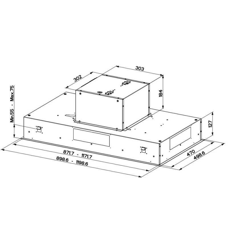 FABER S.p.A. Heaven Air X KL A90 Integrato a soffitto Acciaio inox 700 m³/h Vendita Economica