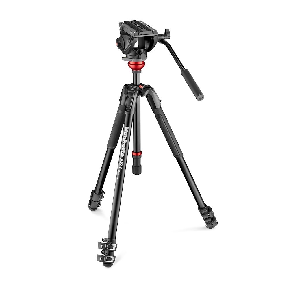 Manfrotto Testa video fluida a base piatta treppiede alluminio 190X Offerte esclusive